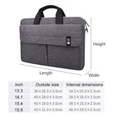 14.1 Inch Laptop Carrying Bag with Shoulder Strap - Handheld Briefcase Style - Black