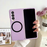 For Samsung Galaxy Z Fold4 5G Shockproof Magnetic Phone Case - Skin Protection - Black - Extra Image