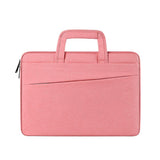 Multi-compartment Waterproof Laptop Briefcase - Fits 14.1-15.4 Inches - Rose Pink - Front View