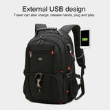 Waterproof Usb Backpack For Business Use - 22 Inch - Side View