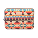 13 Inch Lingge Laptop Liner Bag - Pattern Design - Green Pattern Diamond Lattice - Front View