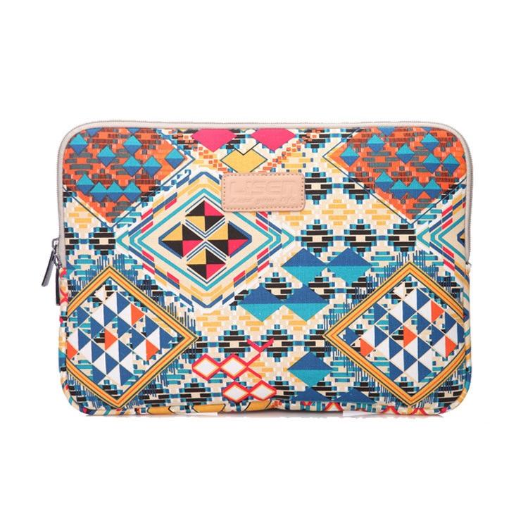 13 Inch Lingge Laptop Liner Bag - Pattern Design - Green Pattern Diamond Lattice