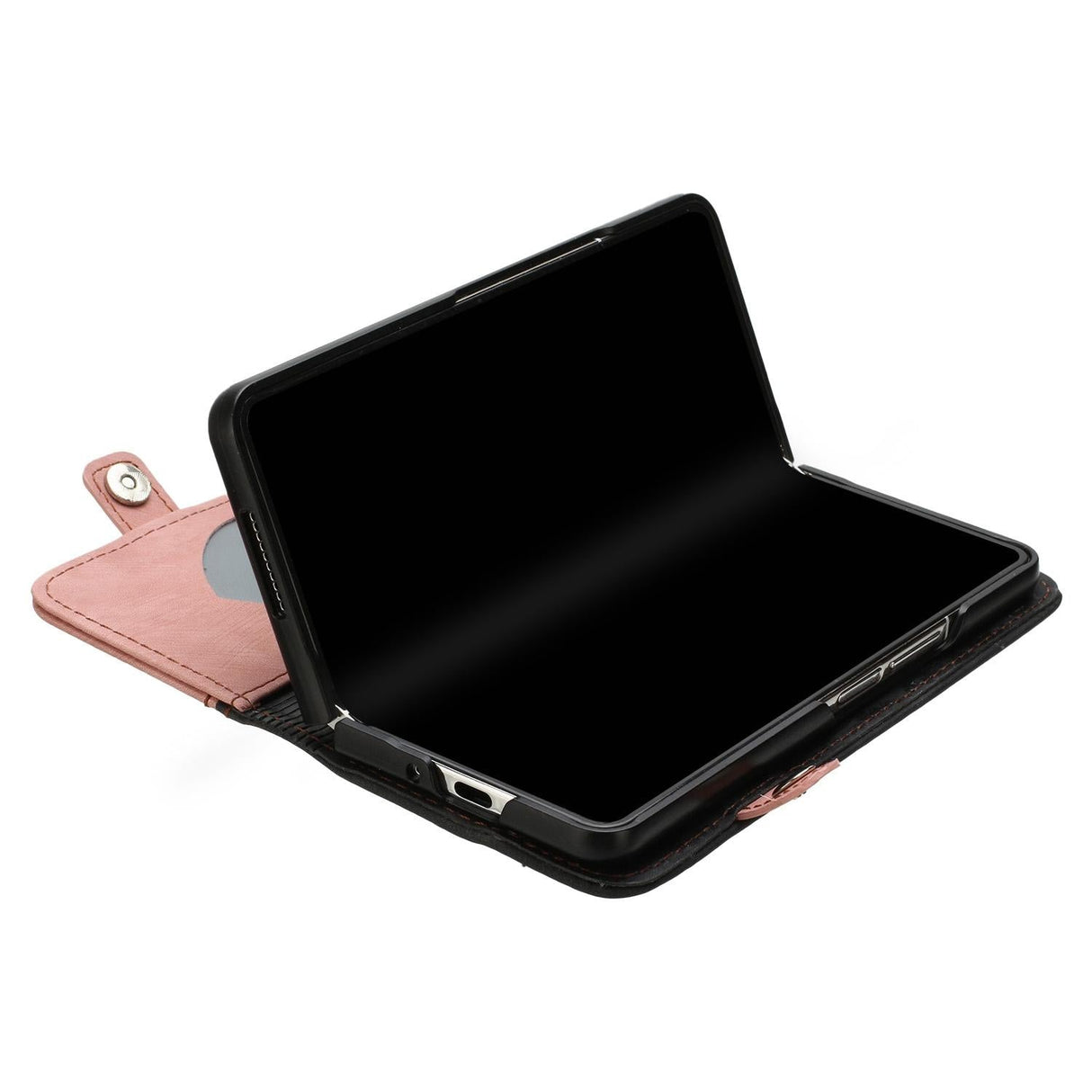 For Samsung Galaxy Z Fold4 5G Leather Phone Case With Side Buckle - Royal Blue