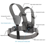 Adjustable Chest Strap with Mount and Screw - 4 In 1 - Top-Down View