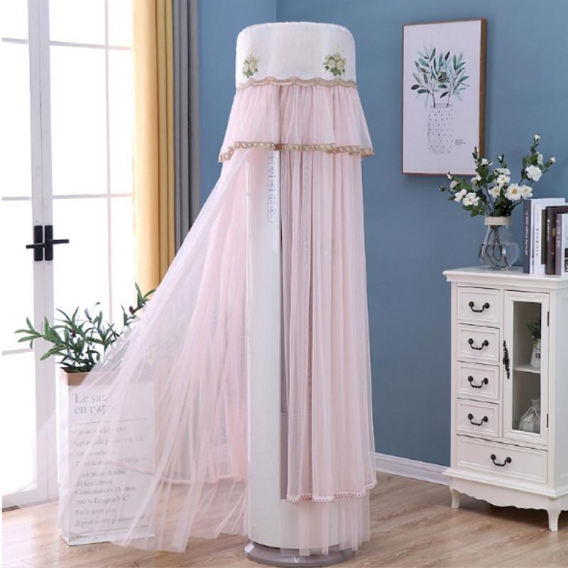 180cm Vertical Lace Air Conditioner Dust Cover - White