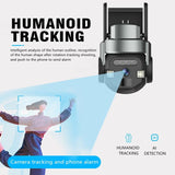 Outdoor Wifi Camera With Two-Way Voice 5Mp Ip66 Waterproof - Grey - Rear View