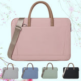13-13.3 Inch Laptop Bag Crossbody Briefcase In Oxford Cloth - Black - 15 - 16.1 Inch - Side View