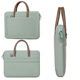 13-13.3 Inch Laptop Bag Crossbody Briefcase In Oxford Cloth - Black - 15 - 16.1 Inch - Top-Down View