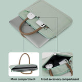 13-13.3 Inch Laptop Bag Crossbody Briefcase In Oxford Cloth - Black - 15 - 16.1 Inch - Rear View