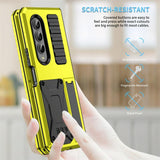 For Samsung Galaxy Z Fold4 5G Shockproof Metal Case With Holder - Black - Extra Image