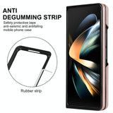 For Samsung Galaxy Z Fold4 5G Foldable Cross Pattern Phone Case - Compact Design - Black - Extra Image