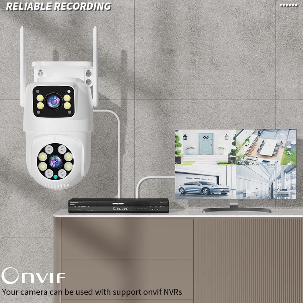 Outdoor Wifi Camera With 4Mp Resolution And Two-Way Voice Ip66 Waterproof White