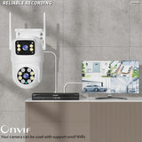 Outdoor Wifi Camera With 4Mp Resolution And Two-Way Voice Ip66 Waterproof White - 45-Degree Angle