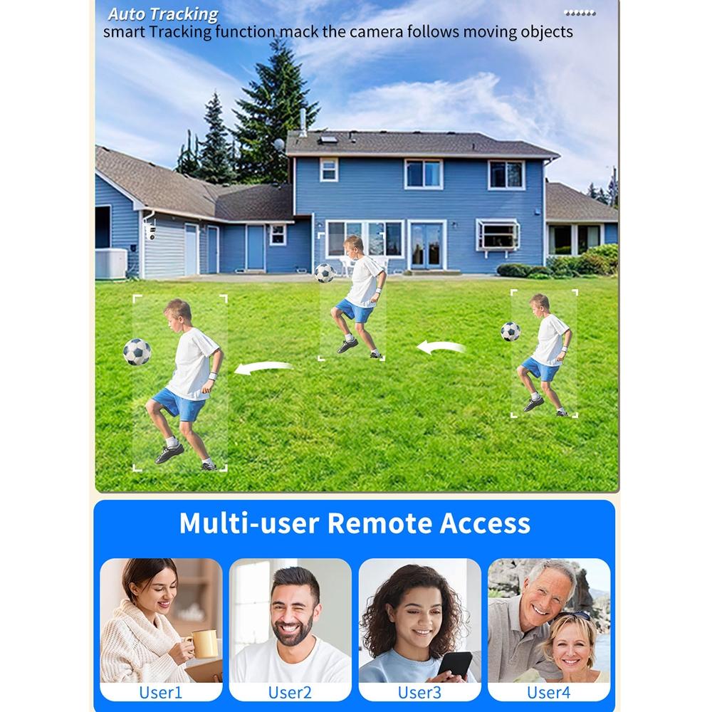 Outdoor Wifi Camera With 4Mp Resolution And Two-Way Voice Ip66 Waterproof White