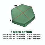 Waterproof Hexagonal Toy Cover - Uv & Dust-proof - 140x110cm - Green - Top-Down View