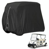 Waterproof Golf Cart Scooter Cover - 285x122x168cm - Black - Front View