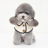 Dog Shawl Saliva Towel Scarf Pet Bow Tie Jewelry Accessories - Size L - Khaki - Top-Down View