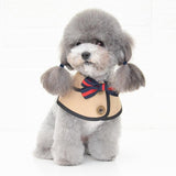 Dog Shawl Saliva Towel Scarf Pet Bow Tie Jewelry Accessories - Size L - Khaki - Extra Image