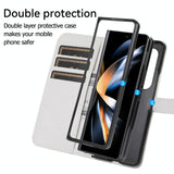 For Samsung Galaxy Z Fold4 5G Foldable Diamond Lattice Phone Case - White - Extra Image