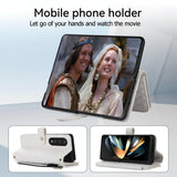 For Samsung Galaxy Z Fold4 5G Foldable Diamond Lattice Phone Case - White - Extra Image