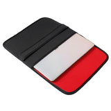 Horizontal Flap Clutch Bag with Neoprene Laptop Lining - Black - 14 Inch - Side View