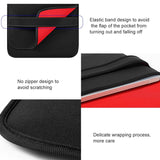 Horizontal Flap Clutch Bag with Neoprene Laptop Lining - Black - 14 Inch - Rear View