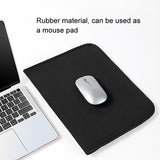 Horizontal Flap Clutch Bag with Neoprene Laptop Lining - Black - 14 Inch - Close-Up Angle