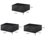 Water-repellent Billiard Table Cover - 287x155x82cm - Black - Top-Down View