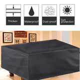Water-repellent Billiard Table Cover - 287x155x82cm - Black - Rear View