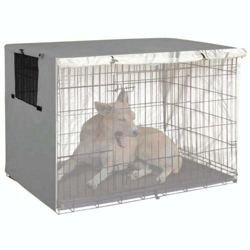 Outdoor Pet Cage Cover - Oxford Cloth Dustproof Rainproof Sunscreen - 94x61x63.5cm - Grey