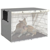 Outdoor Pet Cage Cover - Oxford Cloth Dustproof Rainproof Sunscreen - 94x61x63.5cm - Grey