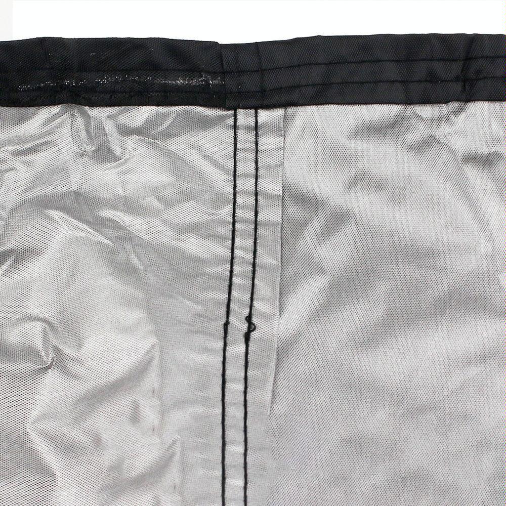 Waterproof Outdoor Bench Cover - Fits 4 Seats - 190x66x89cm - Black / Silver