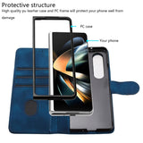 For Samsung Galaxy Z Fold4 5G Embossed Elephant Head Phone Case With Lanyard - Light Purple