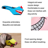 Cartoon Dog Mouth Cover Anti-Bite Nylon Dog Mask - Size L - Yellow - Xl - Side View