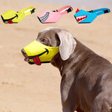 Cartoon Dog Mouth Cover Anti-Bite Nylon Dog Mask - Size L - Yellow - Xl - 45-Degree Angle