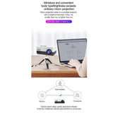 Mini Led Projector With Tripod Mount - Supports Av / Hdmi / Usb / Tf - 1080P Hd - Black White - Extra Image