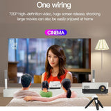 Mini Led Projector With Tripod Mount - Supports Av / Hdmi / Usb / Tf - 1080P Hd - Black White - Extra Image