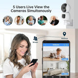 Waterproof Smart Wifi Camera With 4Mp Zoom - Hd Indoor White - Top-Down View