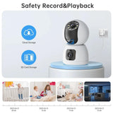 Waterproof Smart Wifi Camera With 4Mp Zoom - Hd Indoor White - 45-Degree Angle