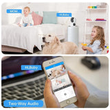 Waterproof Smart Wifi Camera With 4Mp Zoom - Hd Indoor White - Low Angle