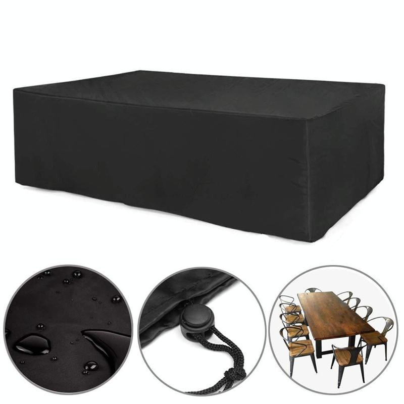 Waterproof Outdoor Furniture Cover - 180x120x74cm - Oxford Cloth - Dustproof & Uv-proof - Black
