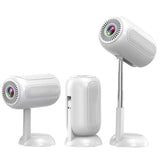Android 11 Wifi6 4K Mini Projector With Hidden Lift And Gimbal - White - Front View