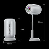 Android 11 Wifi6 4K Mini Projector With Hidden Lift And Gimbal - White - Low Angle