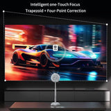 Android 11 Wifi6 4K Mini Projector With Hidden Lift And Gimbal - White - Extra Image