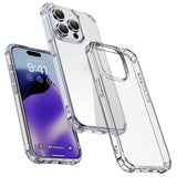 Crystal Clear Shockproof Phone Case for Iphone 15 by Ipaky - Side View