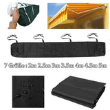 Waterproof Retractable Canopy for Outdoor Patio - 3.5m Size Dustproof Protective Cover - Black