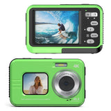 Waterproof 48mp Dual Screen Outdoor Camera - Wdc901 - Black - Front View
