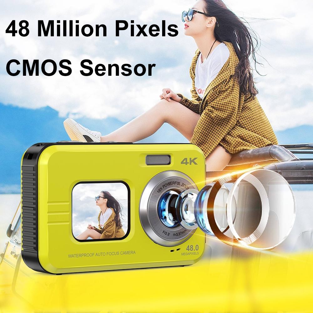 Waterproof 48mp Dual Screen Outdoor Camera - Wdc901 - Black