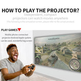 Portable Children'S Projector With Speaker - Yg220 - Black - Close-Up Angle