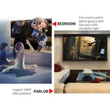 Portable Children'S Projector With Speaker - Yg220 - Black - Low Angle